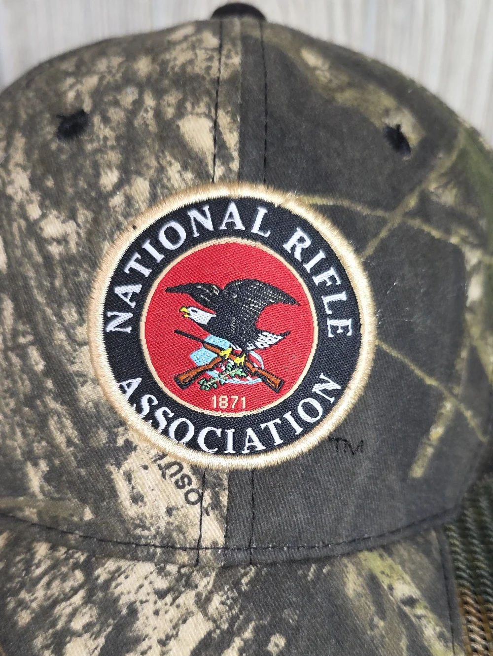 OC Outdoor Cap Official NRA Mossy Oak Camo Trucker Cap